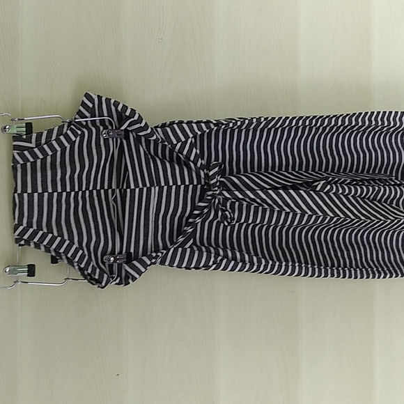 Homemade Jump suite Size Small Grey and White Strips - Picture 5 of 8